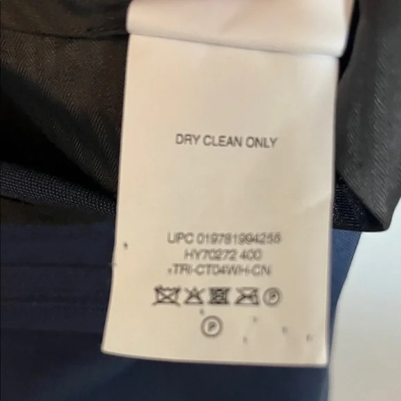 Men's Classic Tailored Dress Pants - Navy - Picture 6 of 11